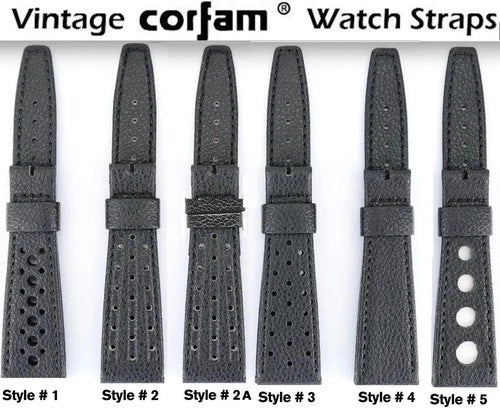ALL SIZES Genuine CorfaM® Watch Straps for Vintage Omega, Heuer, and Others    *
