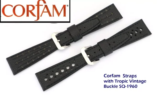 Genuine CorfaM® Straps Bands for Vintage & Reissue Omega Watches & Chronographs. - Image 2