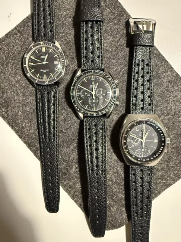 Genuine CorfaM® Straps Bands for Vintage & Reissue Omega Watches & Chronographs.