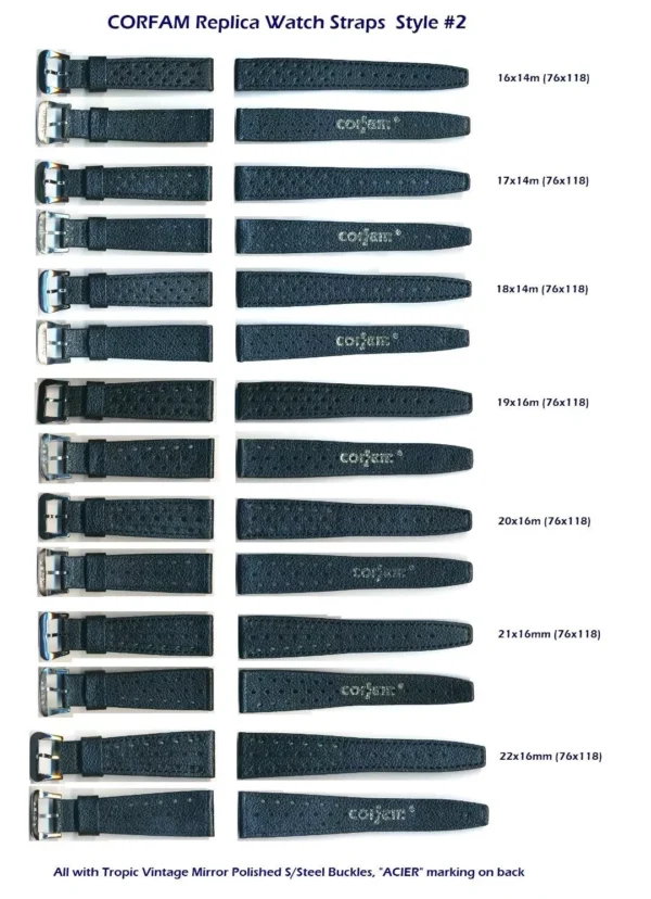 Genuine CorfaM® Watch Straps for Vintage & Reissue Heuer Watches & Chronographs - Image 9